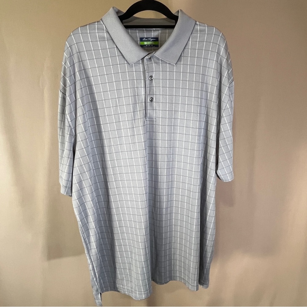 Hogan Gray Polo Shirt Classic Windowpane Design